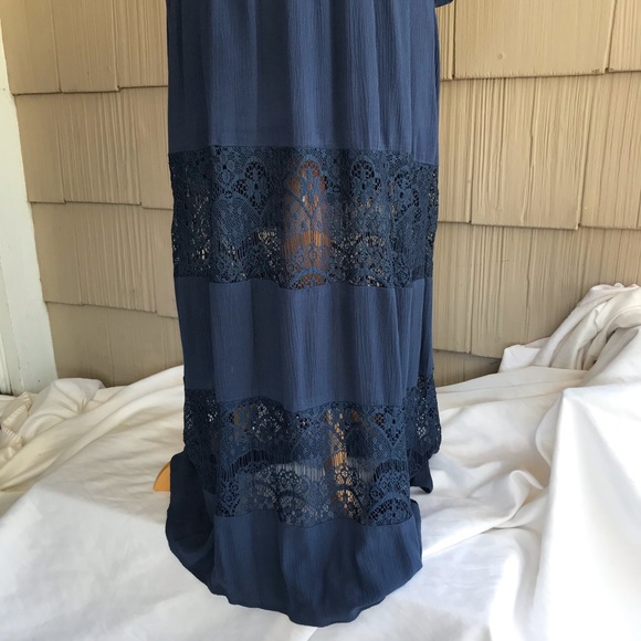 NWT Love Stitch Navy Blue maxi dress. - Picture 3 of 4